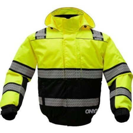 GSS SAFETY GSS Safety 8511 3-In-1 Bomber Jacket, Class 3, Lime/Black, 2XL 8511-2XL